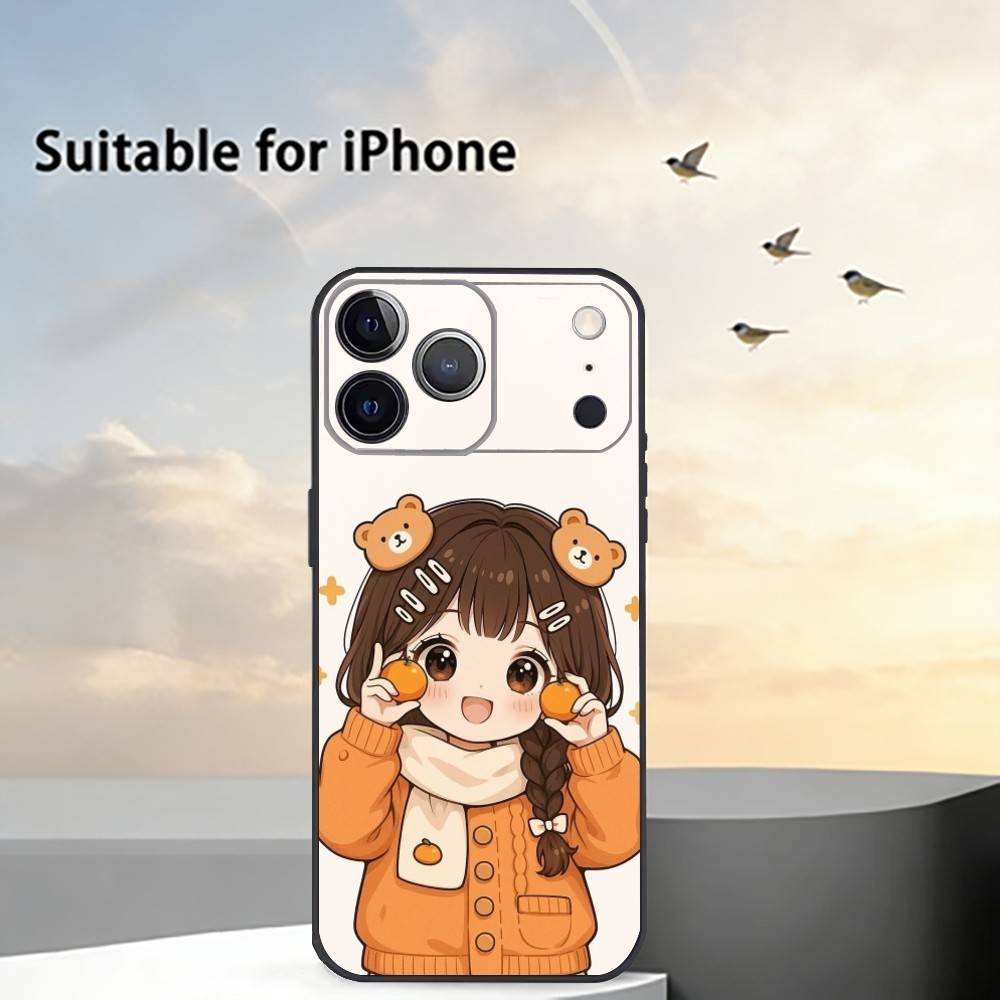 Cute Angry L-Little Girl Phone Case For iPhone 17, 16,15,14,13,12,11 Plus,Pro Max, Others Soft Black Cover