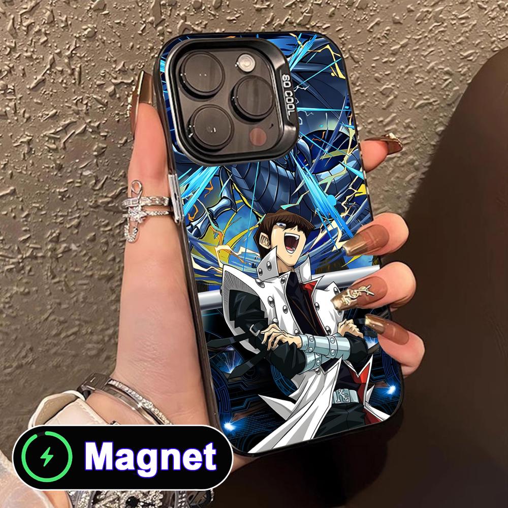 Yugioh Seto Kaiba Phone Case for iPhone 17 16 15 14 13 12 11 Air Pro Max Plus Colorful Silver MagSafe Cover