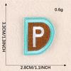 Duoku English Alphabet Cloth Sticker Computer Embroidery Label Small Patch Clothing Textile Accessories Embroidery Sticker