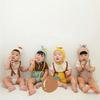 Children's Spring Summer Ribbed Flare Pants - Solid Color Elastic Casual Wear for Baby Girls and Toddlers
