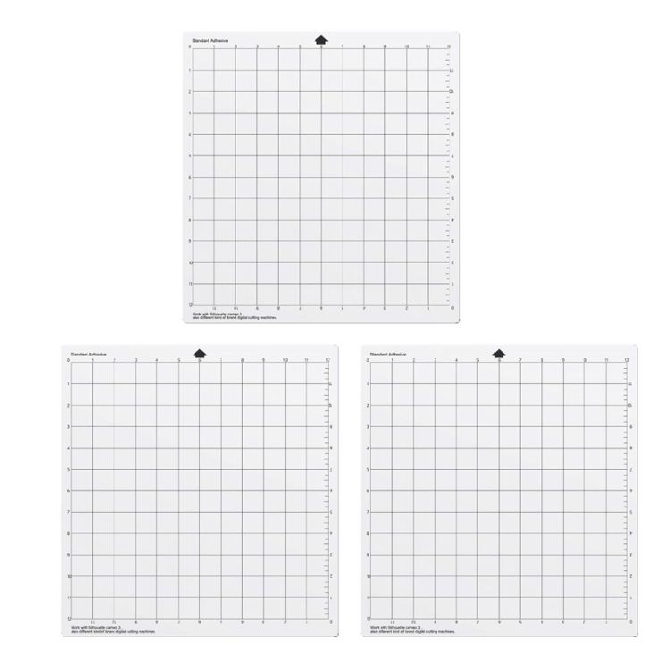 3 Sheets Adhesive Cutting Mats Silhouettes Cameo Replacement Cutting Mats PVC