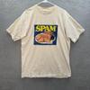 Vintage Spam Shirt für Erwachsene Größe L Weiß Single Stitch Grunge Skater 1990er Jahre
