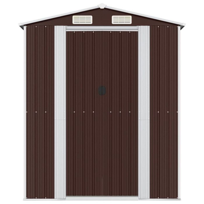 VidaXL Garden Shed Dark Brown 192x357x223 Cm Galvanized Steel 3147462