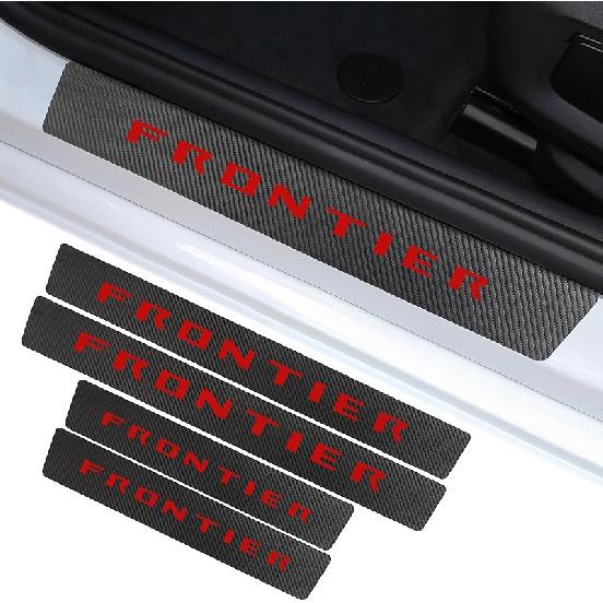 Car Door Sill Protector Compatible With Nissan Frontier Accessories, For Frontier Sill Scuff Plate Sticker Decoration