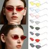 2021 Cute Sexy Cat Eye Sunglasses Luxury Metal Frame New Small Gold Red Vintage Fashion Cateye Sun Glasses Lady UV400 Eyewear