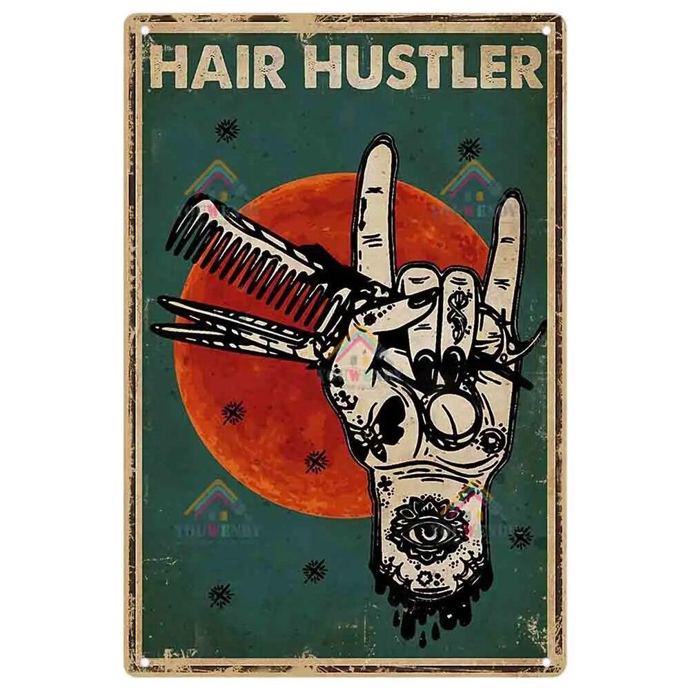 

Винтажный парикмахер, металлическая жестяная вывеска, парикмахерский металлический плакат для парикмахерской, салона красоты, домашний декор для кофе, металлическая доска 20x30cm 12x8 Inches