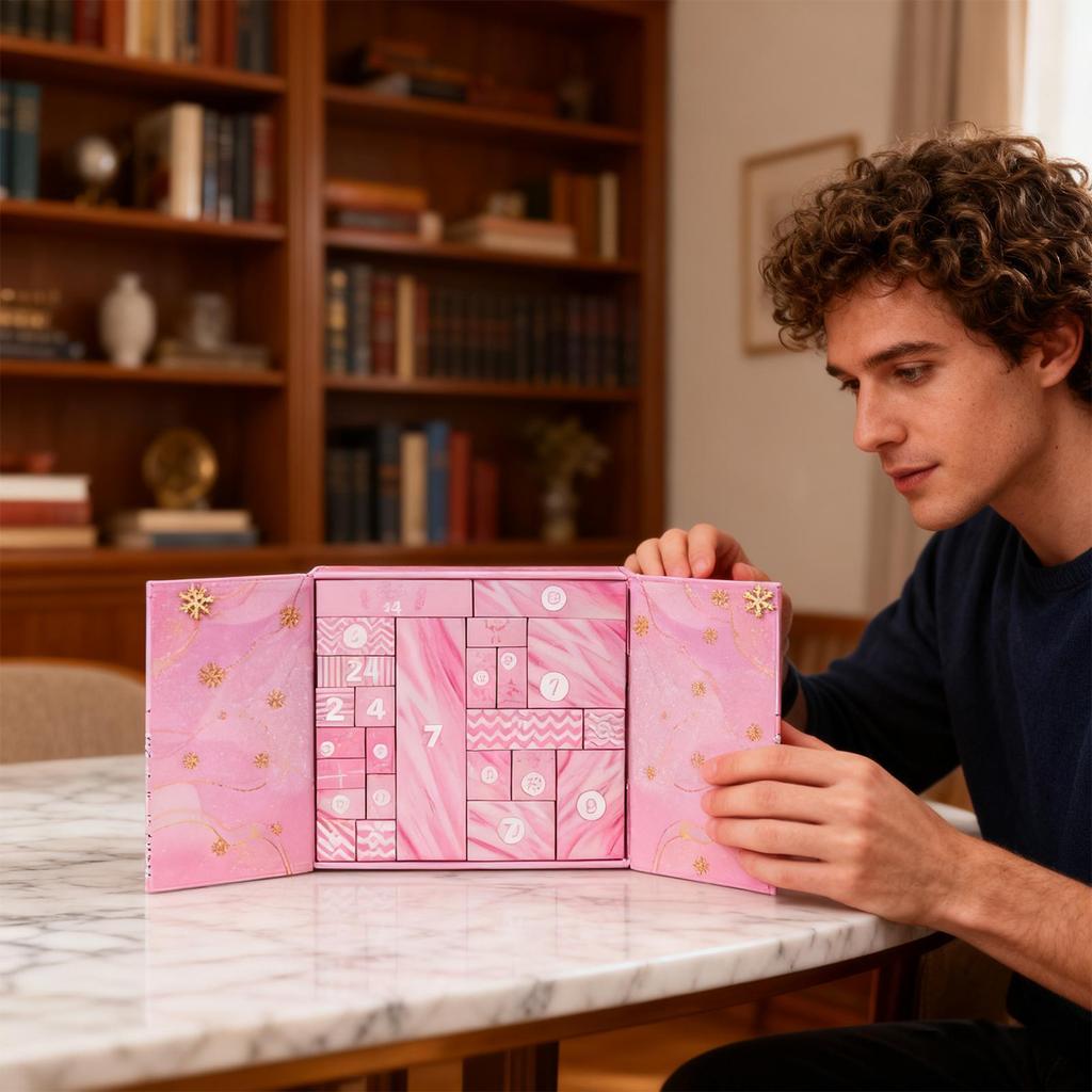 2025 Christmas Countdown Calendar Refillable Candy Holder 24-Day Empty Calendars to Fill gift box For Winter Holiday Xmas Box