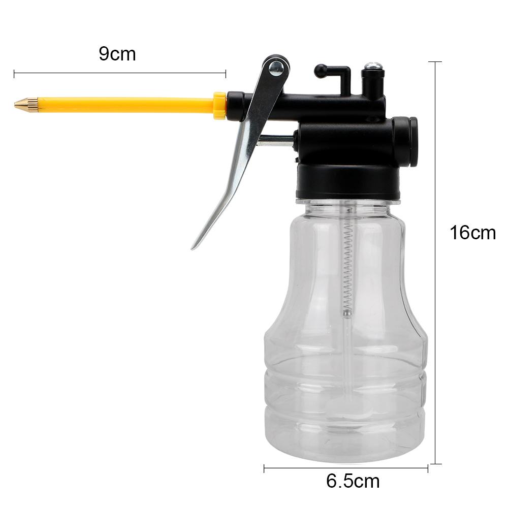 Plastic 250ML Hand Tools Lubricator Oil Pump Cans Clear Oil Can High Pressure Oiler Grease Flex Gun