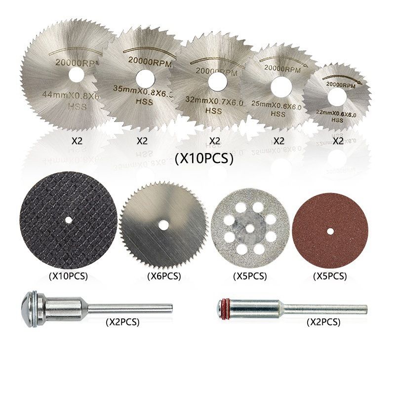 Set Resin Diamond Cutting Discs HSS Mini Circular Saw Blade Diamond Saw Blade Dremel Rotary Tools Cut-Off Wheels
