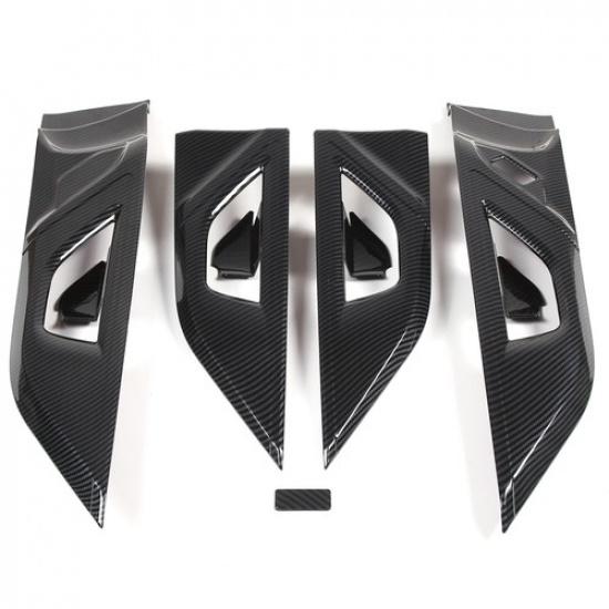 ABS Carbon Car Interior Door Handle Frame Trim Cover For Subaru Outback -23