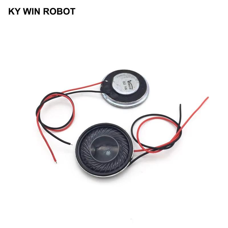 2pcs/lot New Ultra-thin Speaker 8 Ohms 1 Watt 1W 8R Speaker Diameter 28MM 2.8CM Thickness 5MM with Wire Length 13CM