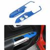 Interior Control Window Lift Switch Button Trim Cover For Ford Mustang 15+ Blue