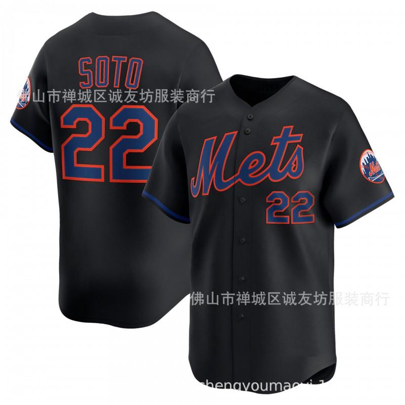 Mens Baseball Jersey New York Mets 22 Blue Pullover Sports Shirt Team Training Wear