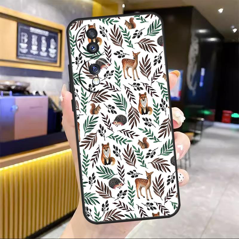 Forest Wild Woodland Animals For Honor Magic 8 7 6 Pro Case For Honor 200 400 50 70 90 Lite X8c X8b X9a X9b X9c X9d Win RT