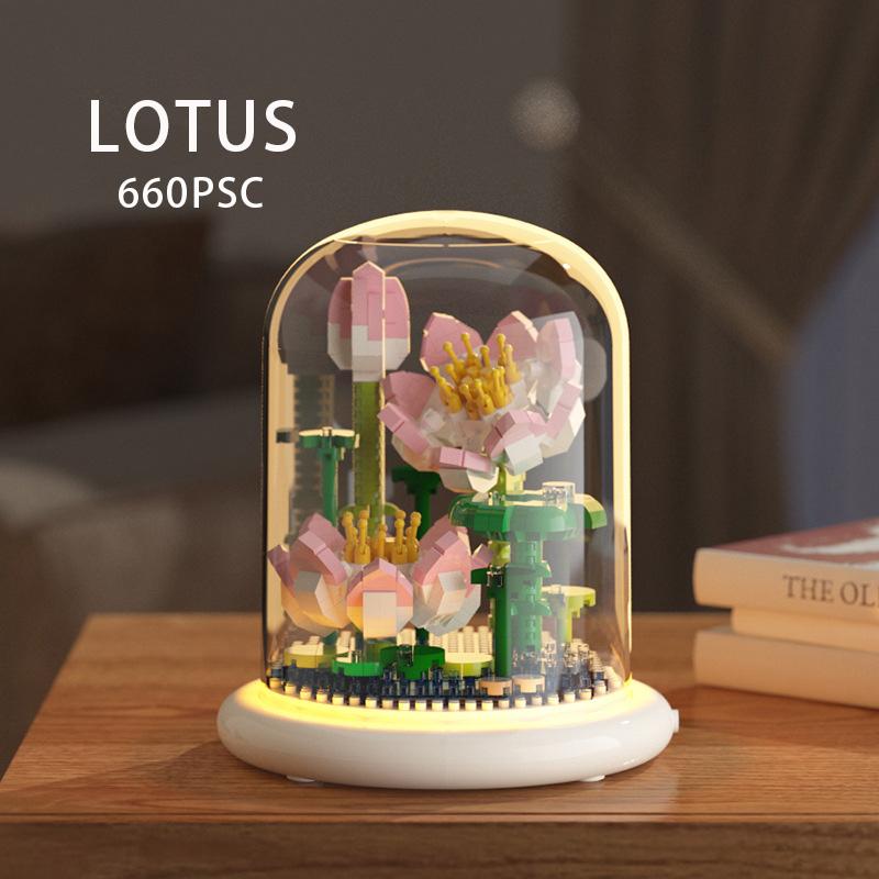 Building Block Flower Micro Particle Assembly for CHILDREN'S Building Block Toys Roses Tulips Tabletop Decorations Gifts