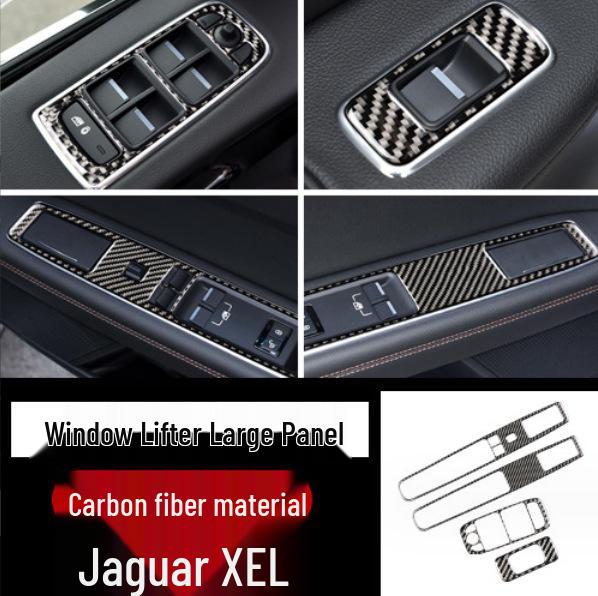 Jaguar F-PACE Carbon Fiber Interior Console & Cup Holder Decorative Sticker