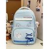 The new schoolbag is high-value, fresh and sweet, and the backpack is light for junior high school students to travel and large-capacity backpack.