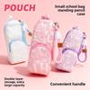 Canvas Double Layer Pencil Case For Students With Large Capacity Portable Storage Bag For School Supplies