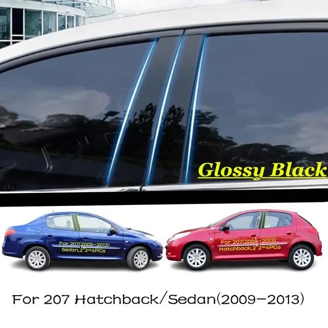 Dekorační lišty dveřních oken sloupků samolepky pro Peugeot 206 207 208 Citroen C2 301 307 308 2008 5008 2004-2023