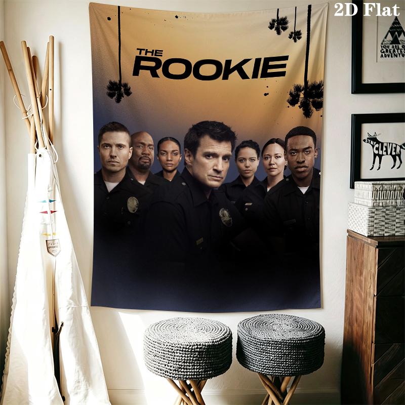 THE ROOKIE Wall Tapestry Aesthetic Wall Hanging Printed Fabric Blanket Decorative Tapestries for Bedroom Living Room Home Decor
