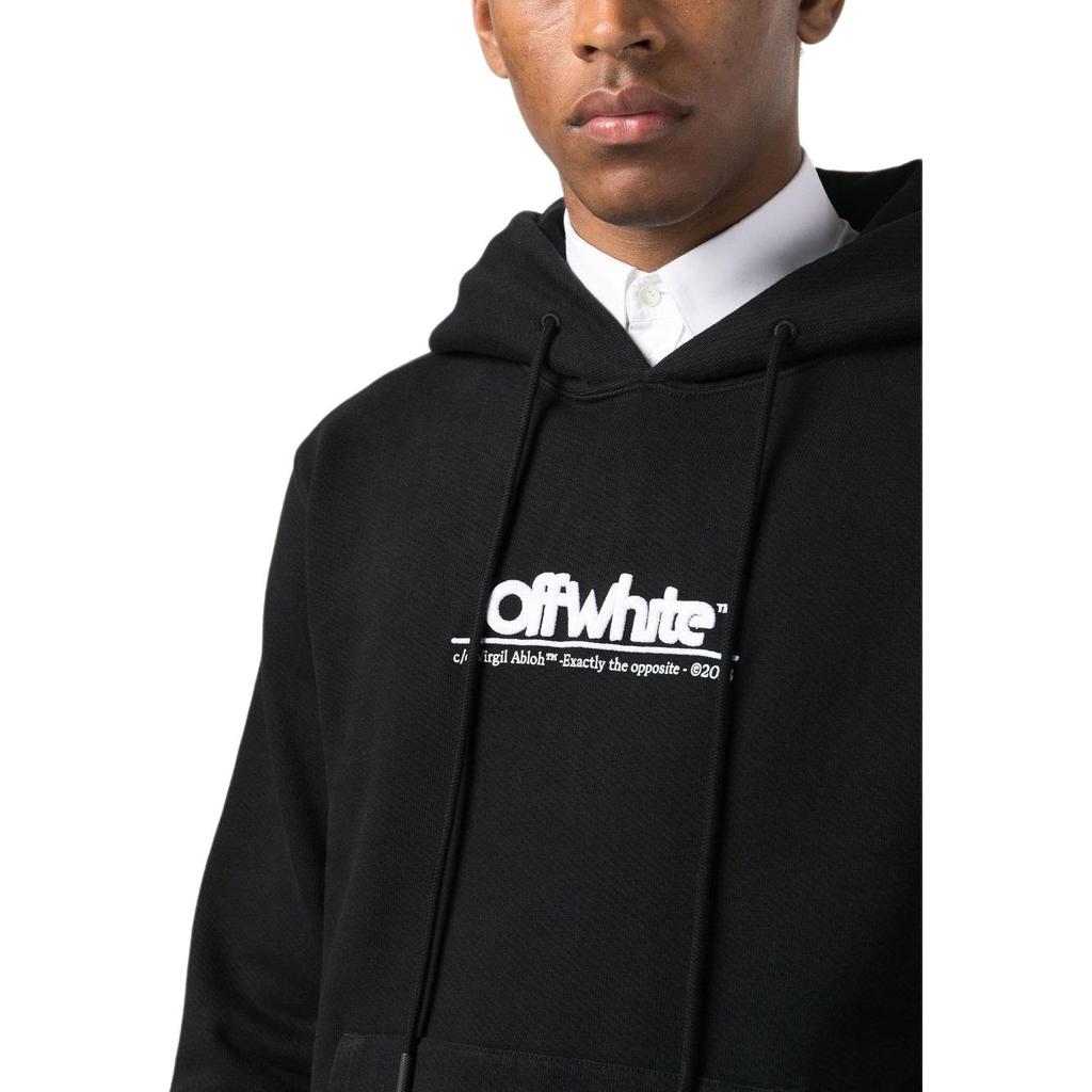 Off-White Chunky Logo Hoodie 'Black' Men's OMBB097S23FLE0051001