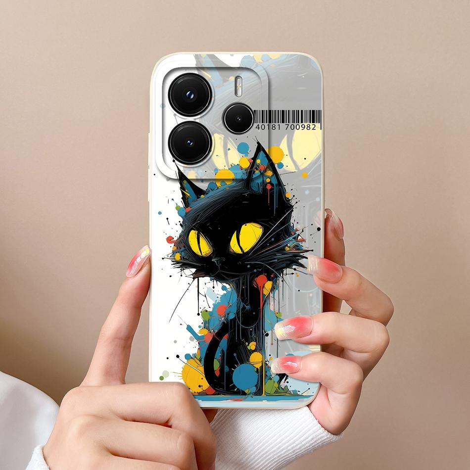 For Redmi Note 14 Pro Plus Case Cartoon High Quality Phone Cover For Xiaomi Redmi Note14 Pro+ Soft Liquid Silicone Back Covers