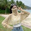 Xuelunduo Summer Ice Silk Sun Protection Face Mask with Integrated Shawl