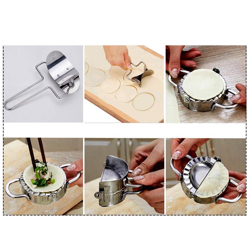 1 Set Rostfritt Stål Dumpling Maker Form Degpress Paj Ravioli Form Verktyg