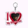 Pfp Sephiroth Acrylic KeyChain Pendant Key Ring I Love My Boyfriend Girlfriend Pink Heart Keyring for Bag Pendant Jewelry Gifts