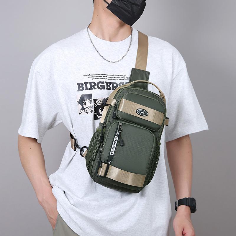 Multifunctional Men's Chest Bag Outdoor Cycling Sports Crossbody Bag Lightweight Shoulder Bag