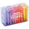 STEP Portable Compressed Towel Set of 10 (In Clear Case) Disaster Prevention, Disaster Hand Towel, Compressed Towel, Stockpile, Outdoor, Camping