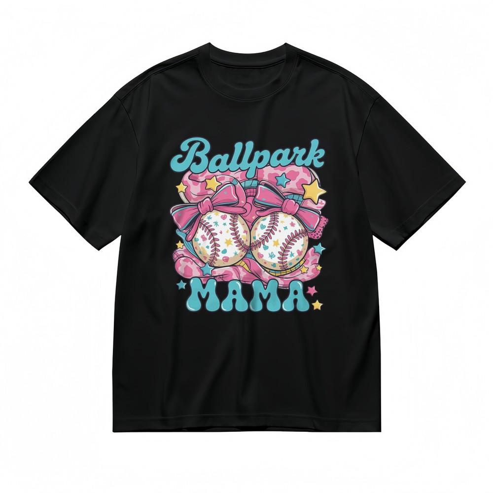 

Women s Trend Vibrant Comfy Classic T-Shirt Ballpark Mama Sport Tee Summer 4XL