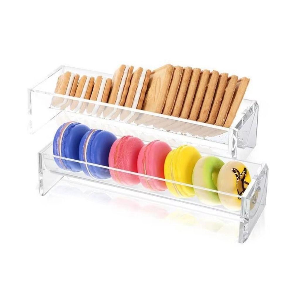 1/2Pcs Durable Biscuit Holder Tray Clear Snack Serving Tray Simple Dessert Serving Tray Picnic