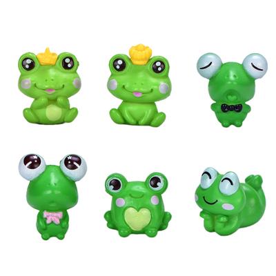 6 Teile/satz Mini Frosch Figur Form Garten Bonsai Micro Landschaft Hause Ornamente
