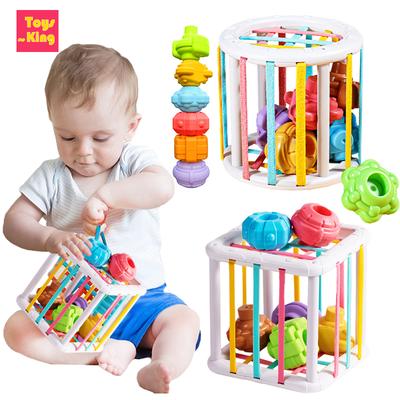 Montessori Colorful Shape Blocks Sorting Game Baby Learning Educational Toys Kids Grip Training Accessories Newborn 0 12M Gift