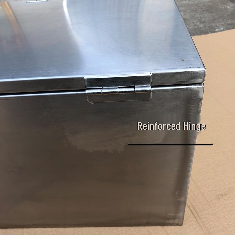 Stainless Steel Lockable Hardware Toolbox - Large Car-Mounted Organizer