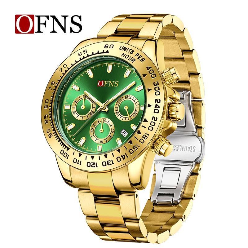 Luxury Man Watch Quartz Waterproof Luminous Date Chronograph Stainless Steel Men Wristwatch Military Sports Men's Watches