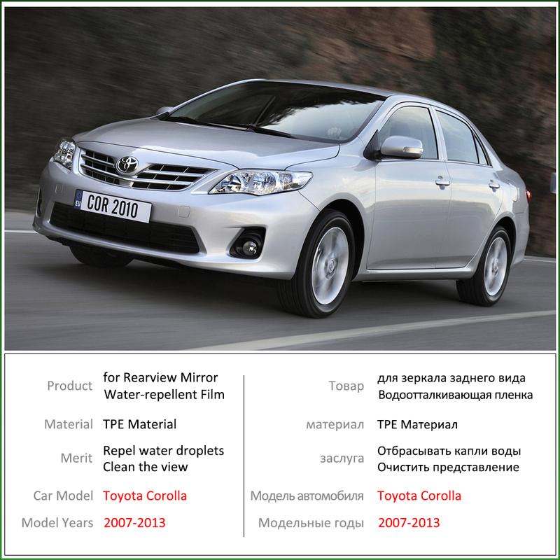 for Toyota Corolla E140 E150 2007~2013 Full Cover Rearview Mirror Anti-Fog Rainproof Anti Fog Film Accessories 2009 2010 2011