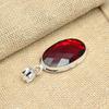 Red Garnet Gemstone 925 Sterling Silver Handmade Pendant Best Gift For Women
