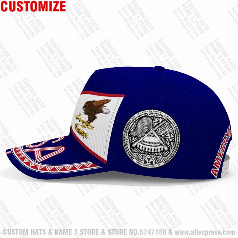 American Samoa Baseball Cap Free Custom Made Name Number Team Logo Amerika Samoan Hats Asm Travel As Nation Island Flag Headgear