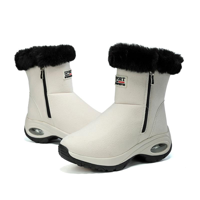 Large size winter new snow boots fashionable women's outdoor casual shoes high top shoes side zipper cotton boots women