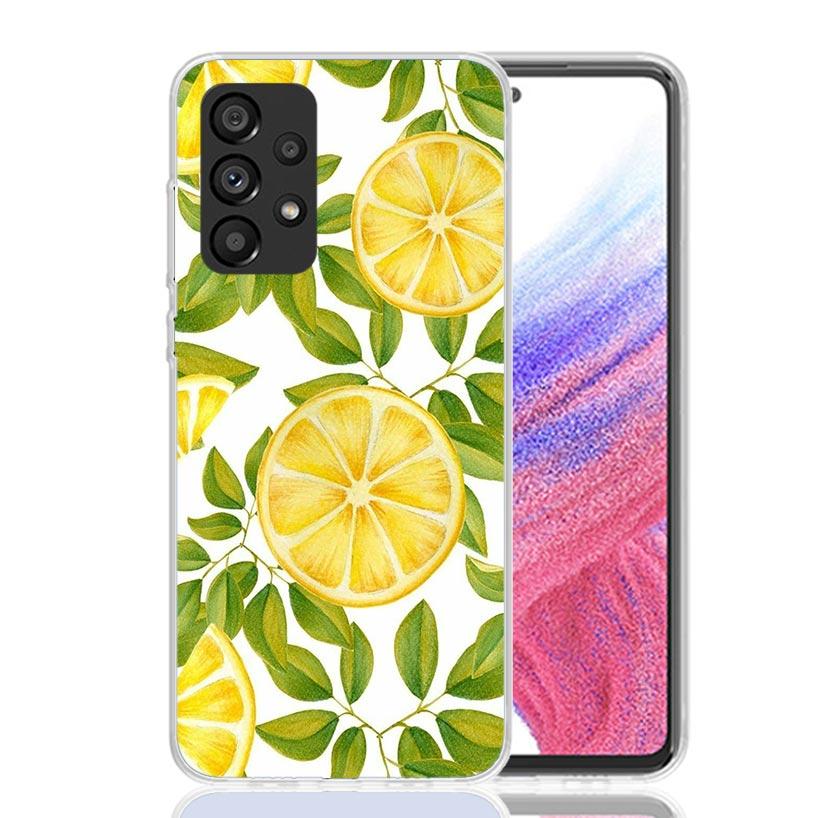 Summer Fruits Lemon Phone Case For Samsung Galaxy A17 A16 A14 A15 A13 A57 A56 A54 A55 A53 A37 A36 A34 A35 A33 A26 A24 A25 A23 Ga