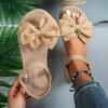 Women Sandals 2025 New Summer Lightweight Sandals Beach Casual Slippers Outdoor Bow Tie Flat Shoes Home Slides Women