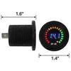 Voltmeter Tester, Motorcycle Car Voltmeter, 12V with LED Digital Display Panel, for Boat Marine Vehicles, Motorbike, Car