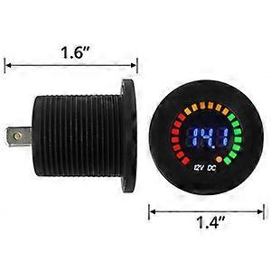Voltmeter Tester, Motorcycle Car Voltmeter, 12V with LED Digital Display Panel, for Boat Marine Vehicles, Motorbike, Car