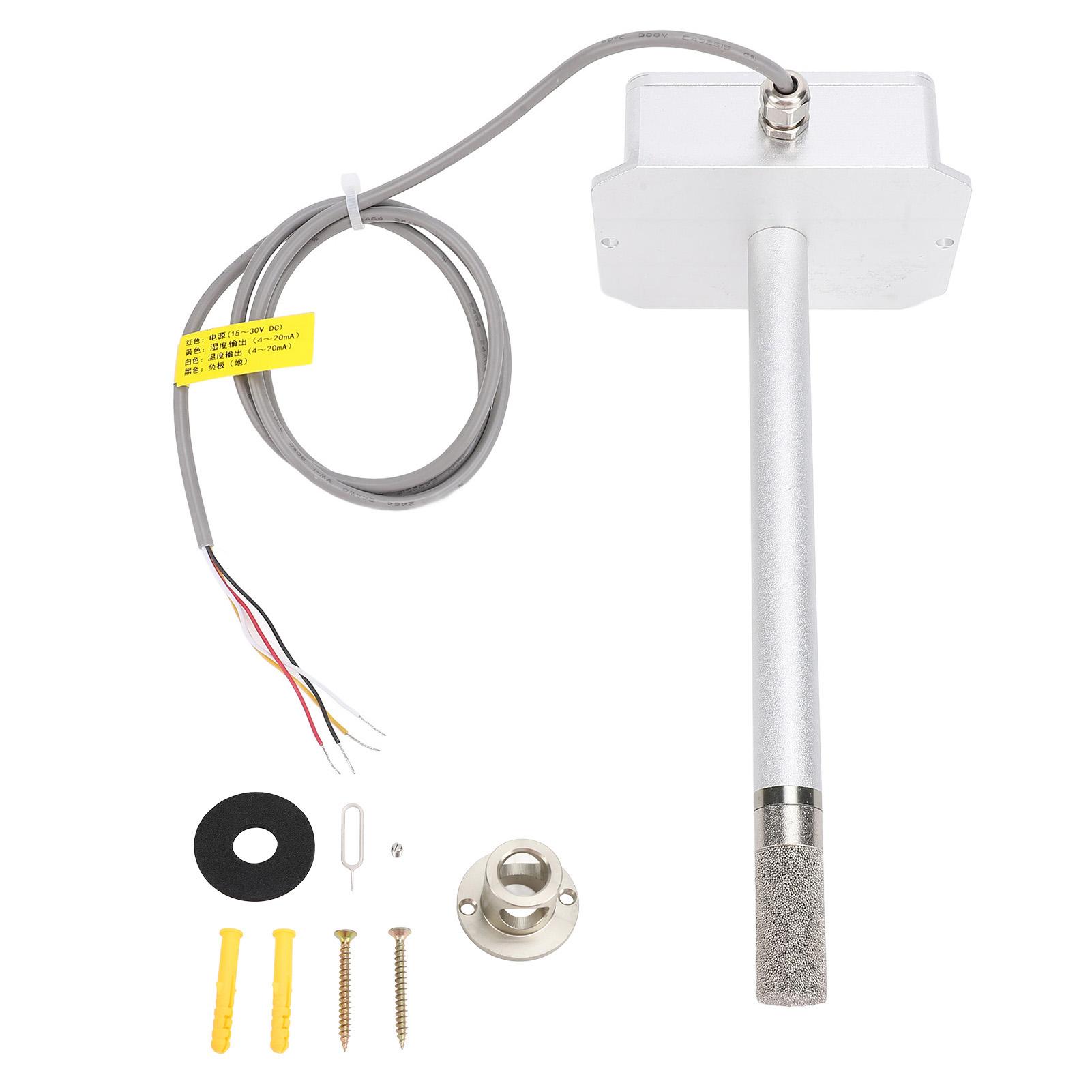 

Temperature Humidity Transmitter Industrial Digital Wall Mounted Tube Sensor 15V‑30VDC 4~20mA Temperature Humidity Sensor