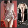 Sex underwear retro cheongsam embroidered hollow skirt sexy backless straps pure desire uniform temptation qqny
