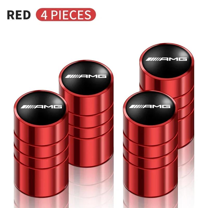 4 Piezas Tapones de Válvula de Neumático de Rueda de Coche de Metal Funda para Vástago para Mercedes Benz Clase B/C/E/S Clase A C200L GLC GLK CLA Accesorios de Coche
