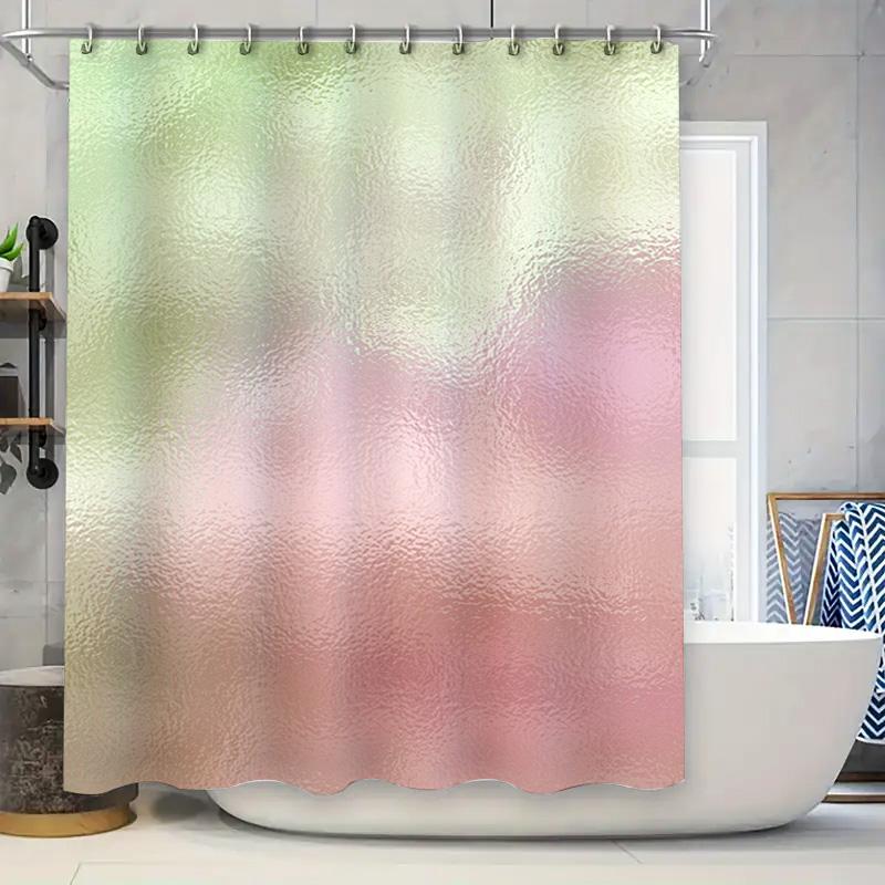 

Shower Curtain With Soft Gradient Colors Pink Green Blush White Pastel Bath Waterproof Decorative Shower Curtain For Home Bathro W60H190(CM)-1 Pcs