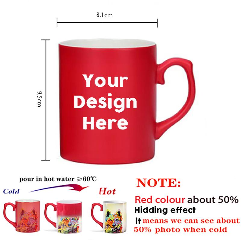 Personalisierte Zaubertassen, individuelle Farbwechseltasse, durch Hitze aktiviert, jedes Bild, Foto oder Text wird auf die Tasse gedruckt, Geschenk zum Muttertag für Papa